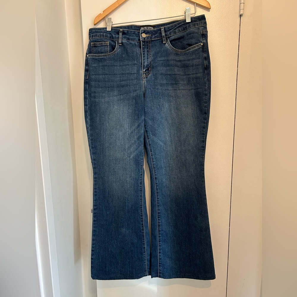 Frank Lyman Design Dark Blue Flare Jeans
